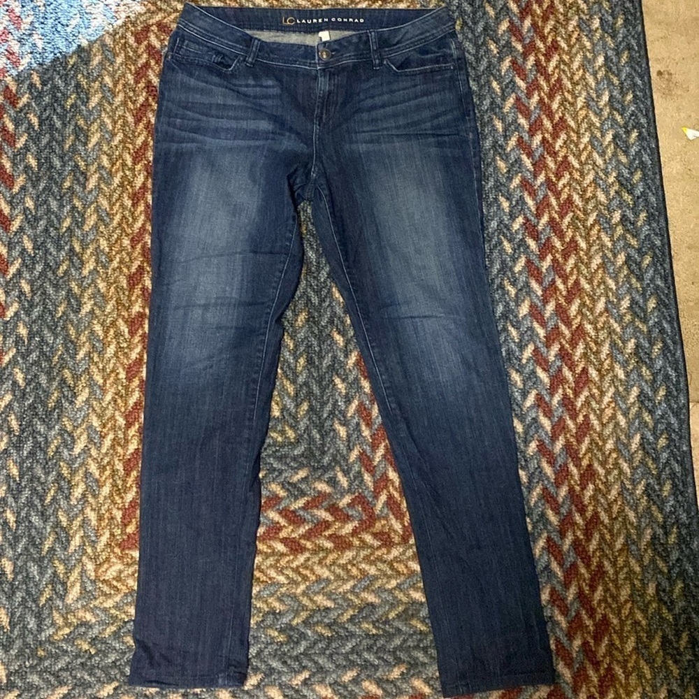 LC Lauren Conrad Size 12 Women’s Straight Leg Blue Jeans Denim Chic Casual